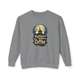 Unisex Lightweight Crewneck Sweatshirt - Nightmare Before Coffee Printify