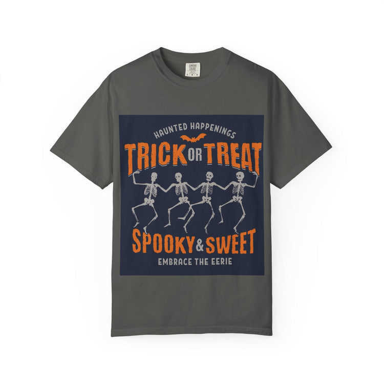 Halloween Skeleton T-Shirt, Trick or Treat Shirt, Spooky Fashion, Unisex Graphic Tee, October Festive Apparel, Halloween Gift Printify