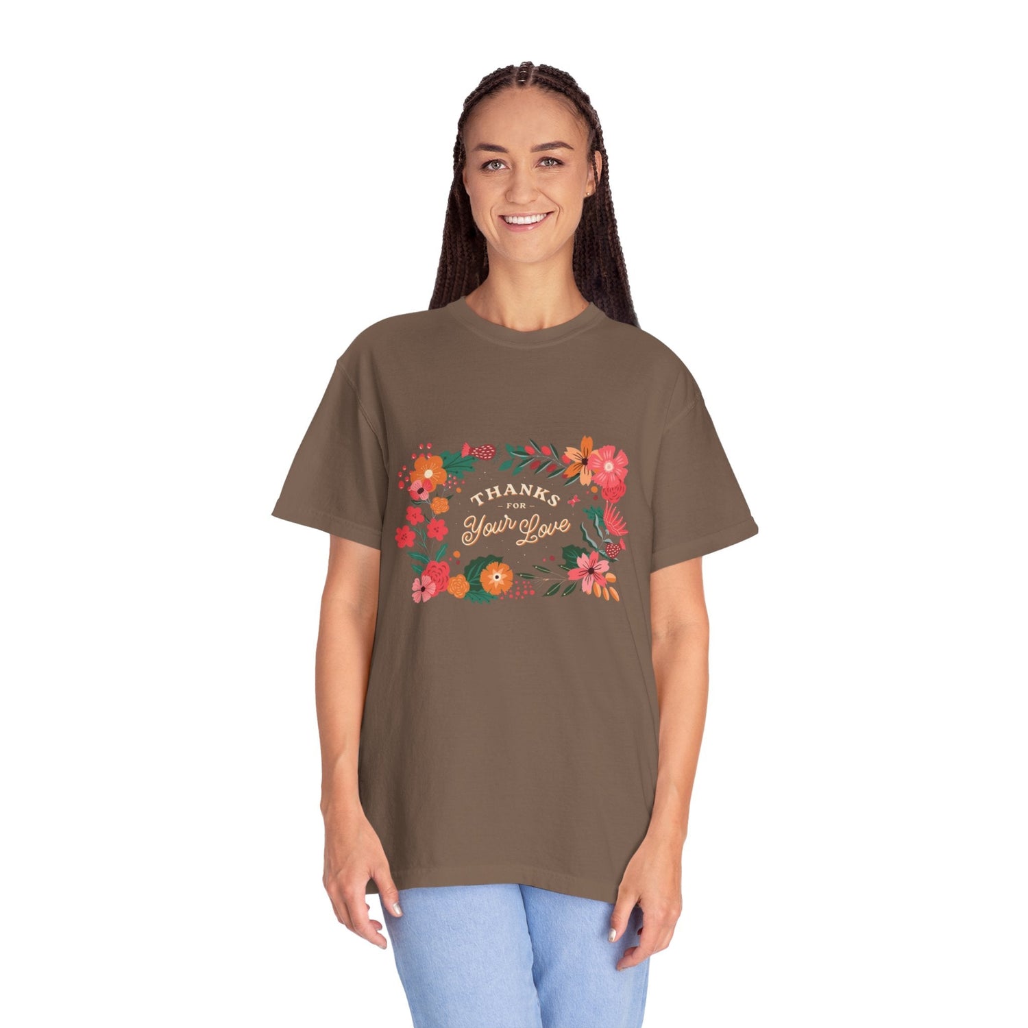 Floral Thank You T-Shirt, Comfortable Gift Tee, Unisex Floral Tee, Casual Style Shirt, Appreciation Day Gift, Everyday Wear Printify