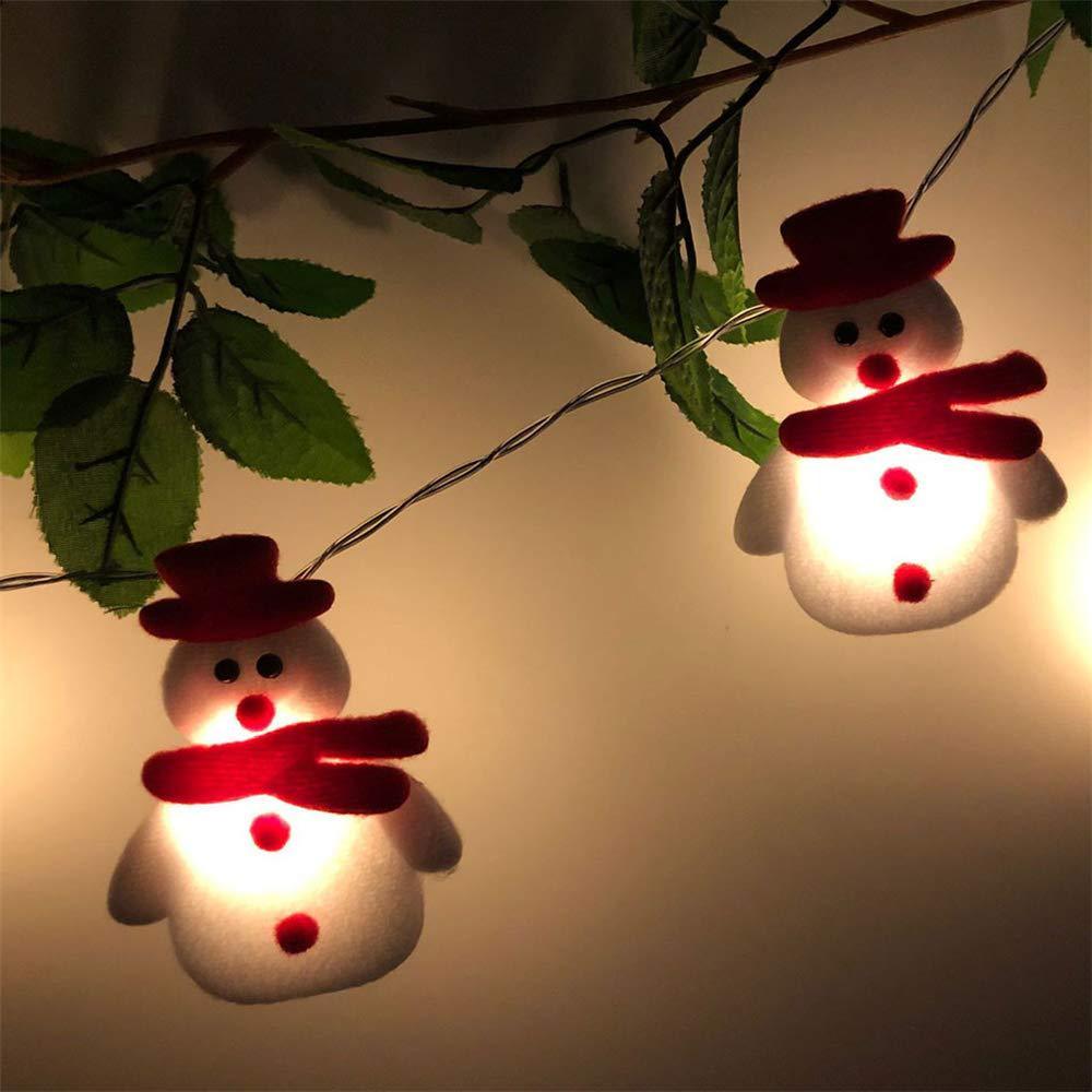 Snowman Christmas Tree LED Garland String Lights Snowflakes String Fairy Lights Hanging Ornaments My Store