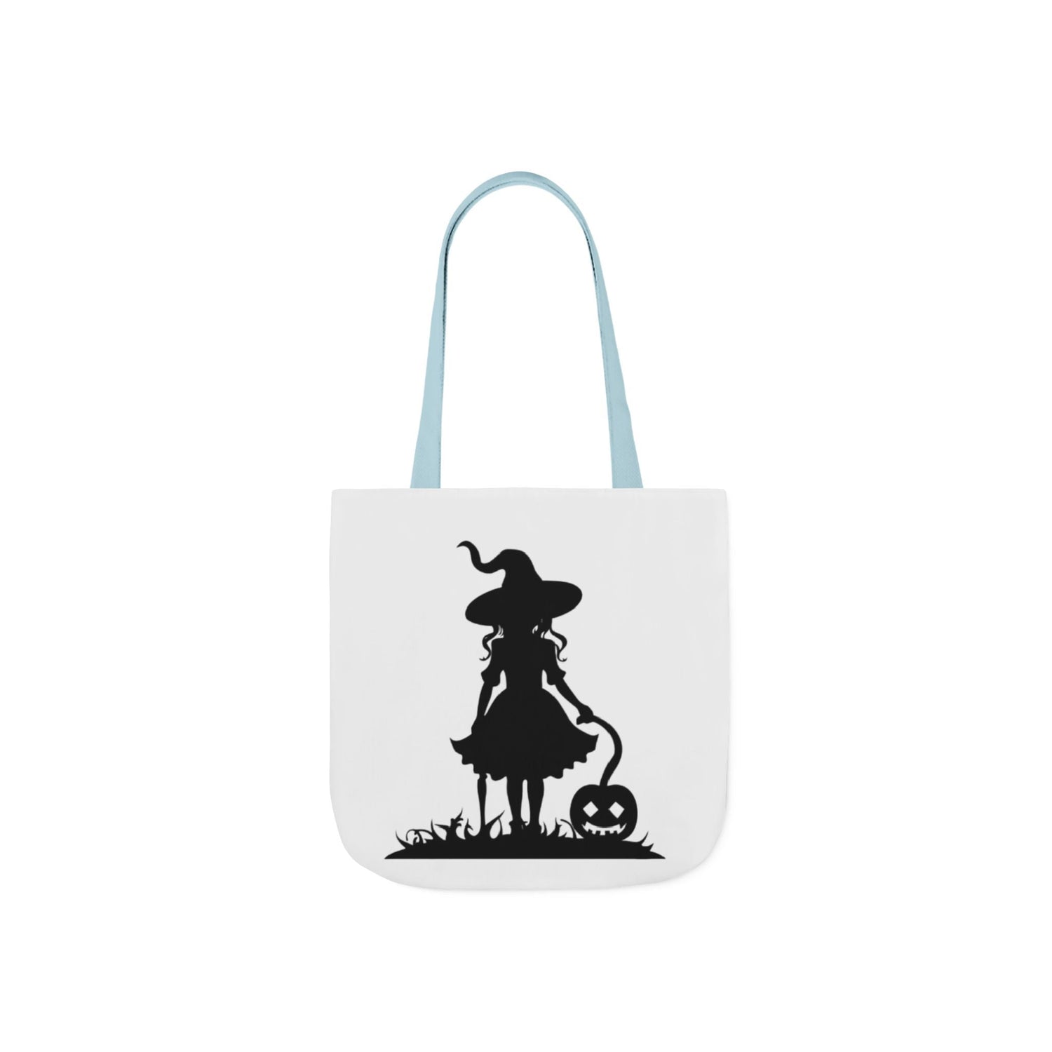 Halloween Witch Canvas Tote Bag, Spooky Treat Bag, Autumn Market Tote, Trick-or-Treat Bag, Gift for Witches, Seasonal Accessories Printify