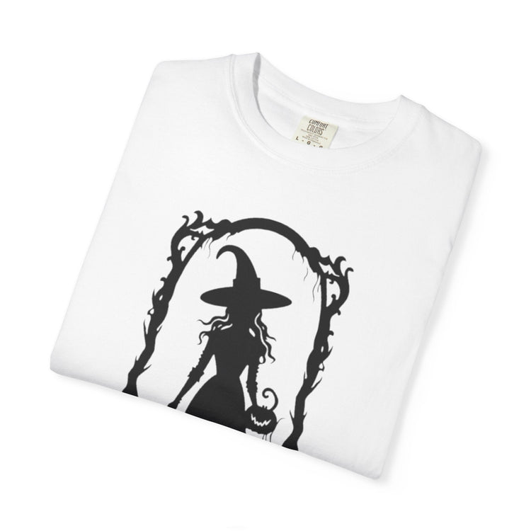 Witchy Garment-Dyed T-Shirt | Halloween Fashion Unisex Tee | Spooky Fall Apparel | Witch Costume Essential Printify