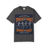 Halloween Skeleton T-Shirt, Trick or Treat Shirt, Spooky Fashion, Unisex Graphic Tee, October Festive Apparel, Halloween Gift Printify