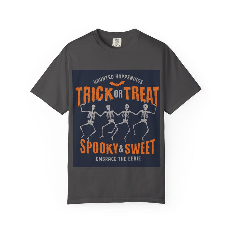 Halloween Skeleton T-Shirt, Trick or Treat Shirt, Spooky Fashion, Unisex Graphic Tee, October Festive Apparel, Halloween Gift Printify