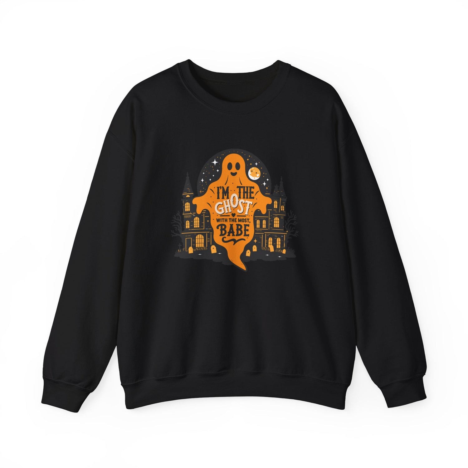 Unisex Halloween Ghost Sweatshirt - Spooky Vibes, Cozy Apparel, Perfect for Fall, Ghost Lover Gift, Halloween Celebration Printify