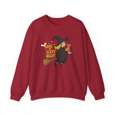 Halloween Witch Sweatshirt, Cozy Crewneck, Unisex Sweater, Spooky Season Apparel, Scary Night Gift, Fall Fashion Printify