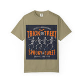 Halloween Skeleton T-Shirt, Trick or Treat Shirt, Spooky Fashion, Unisex Graphic Tee, October Festive Apparel, Halloween Gift Printify