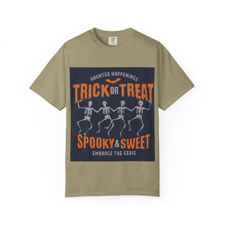 Halloween Skeleton T-Shirt, Trick or Treat Shirt, Spooky Fashion, Unisex Graphic Tee, October Festive Apparel, Halloween Gift Printify