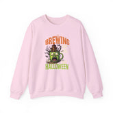 Skull Floral Crewneck Sweatshirt, Unisex Pullover Sweater, Halloween Apparel, Cozy Gift, Trendy Streetwear Printify