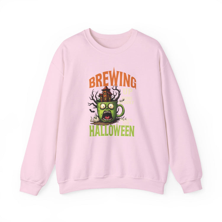 Skull Floral Crewneck Sweatshirt, Unisex Pullover Sweater, Halloween Apparel, Cozy Gift, Trendy Streetwear Printify