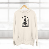 Halloween Witch Fleece Hoodie, Cozy Fall Apparel, Spooky Season Sweatshirt, Ghostly Gift, Halloween Costume Alternative Printify