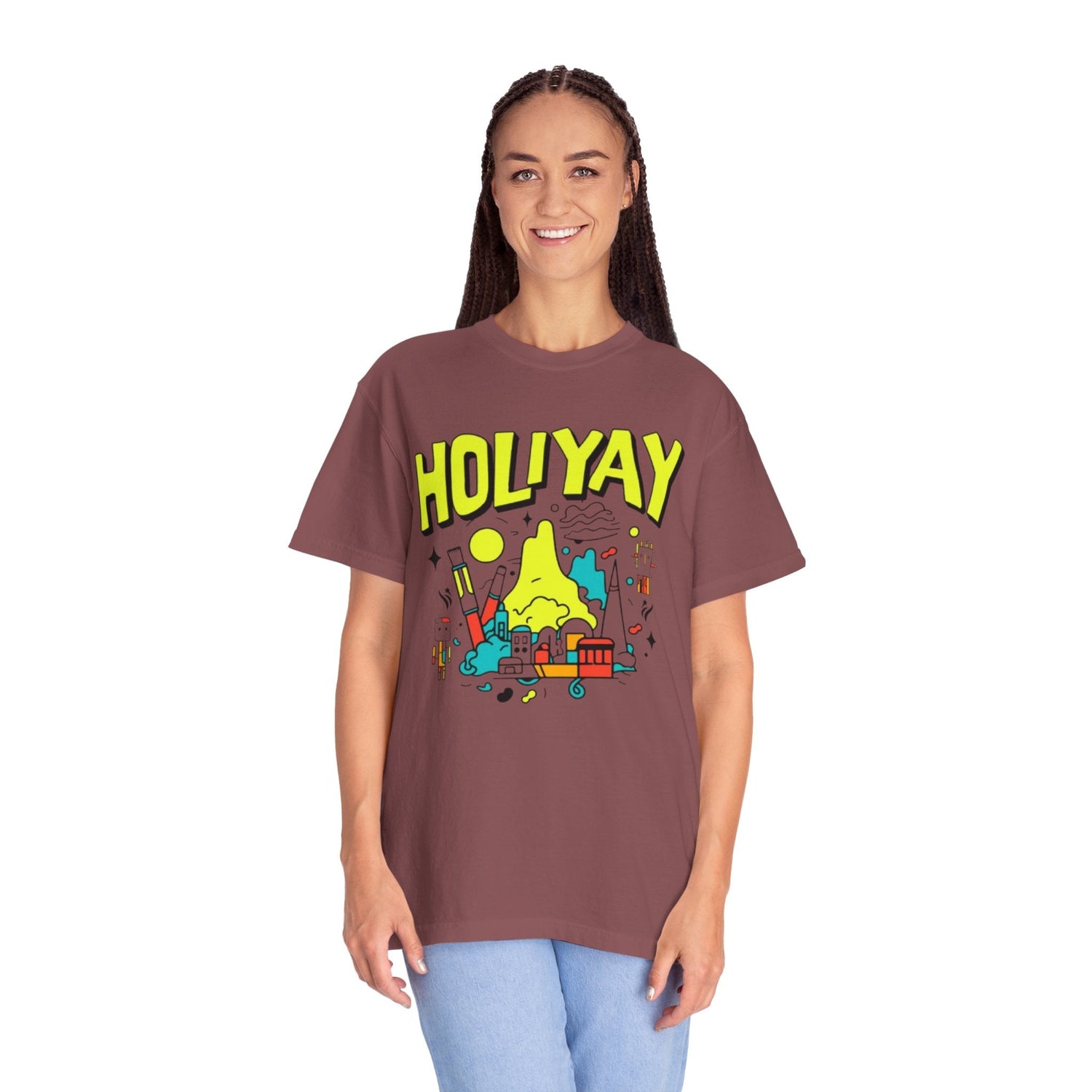 Holi-Yay Graphic T-Shirt, Fun Summer Tee, Unique Gift, Casual Wear, Birthday, Holiday Celebration, Unisex Apparel Printify