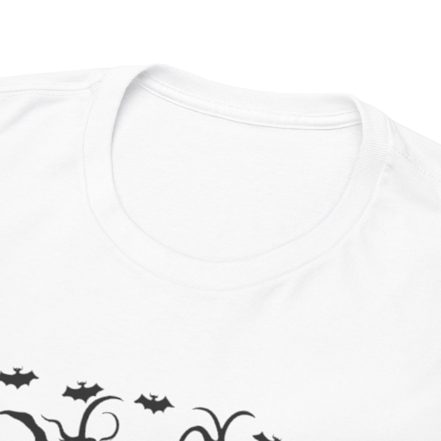 Whimsical Forest Silhouette Tee, Unisex Heavy Cotton T-Shirt, Fall Fashion, Halloween Shirt, Nature Lover Gift Printify