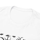 Whimsical Forest Silhouette Tee, Unisex Heavy Cotton T-Shirt, Fall Fashion, Halloween Shirt, Nature Lover Gift Printify