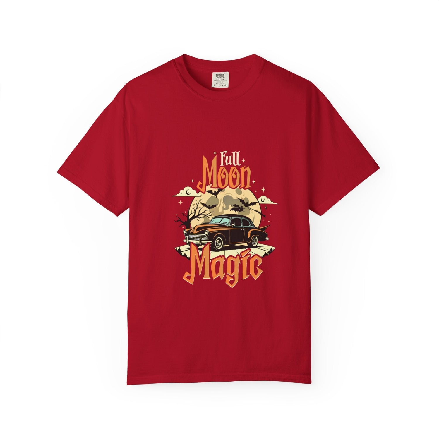 Moon Magic Unisex Garment-Dyed T-shirt, Vintage Car Tee, Astrology Gift, Casual Wear, Moon Lover Apparel, Unisex Soft T-shirt Printify
