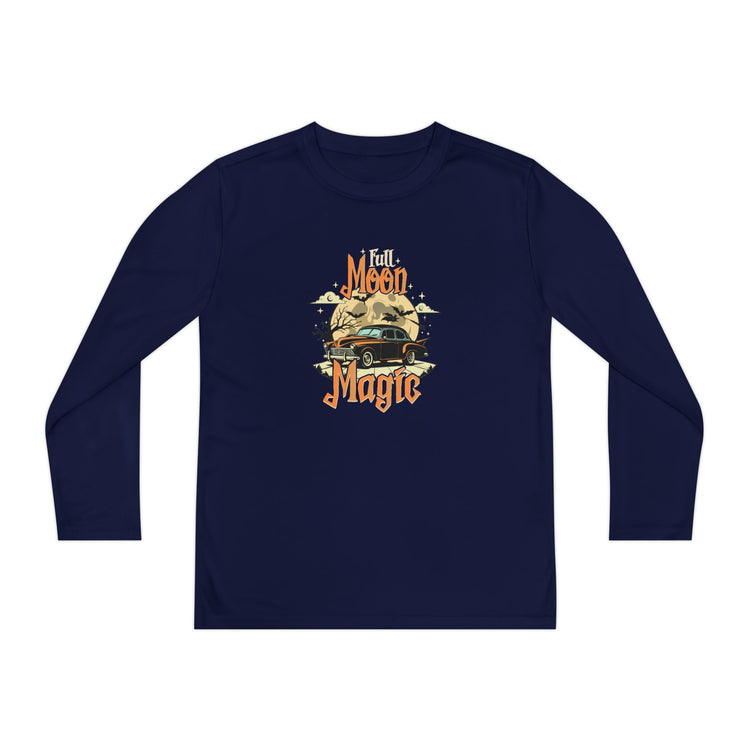 Youth Long Sleeve Competitor Tee - Vibrant Graphic Tee for Kids, Perfect for Casual Outings, Halloween, Parties, Everyday Wear, Unique [...] Printify