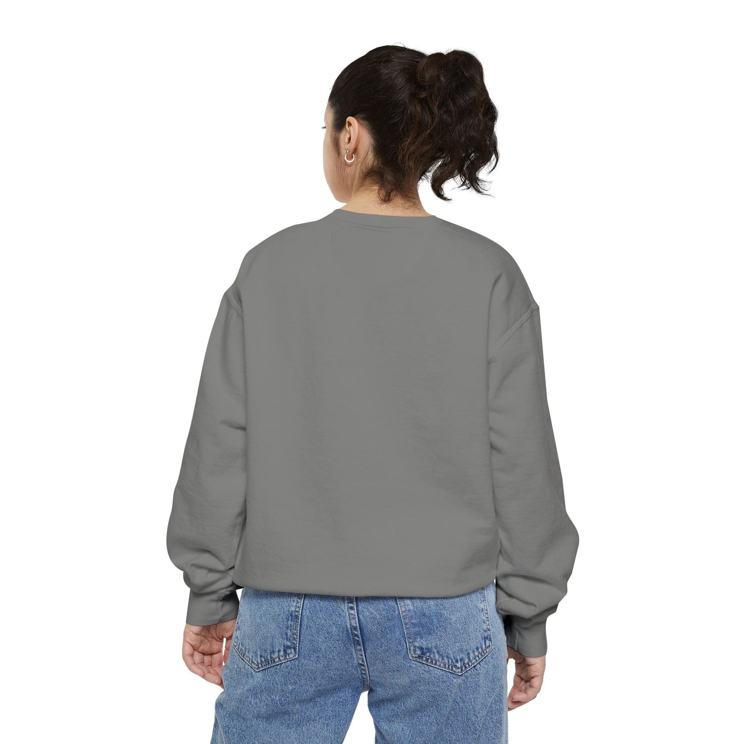 Charming Halloween Sweatshirt, Cozy Witch Design, Unisex Garment-Dyed Hoodie, Fall Fashion, Spooky Season Wear, Trick or Treat Gift Printify
