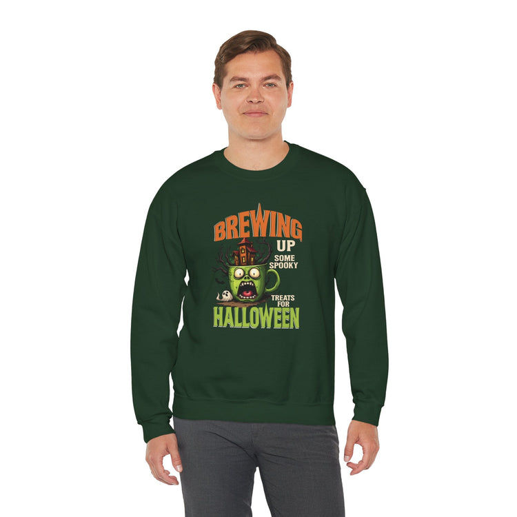 Skull Floral Crewneck Sweatshirt, Unisex Pullover Sweater, Halloween Apparel, Cozy Gift, Trendy Streetwear Printify