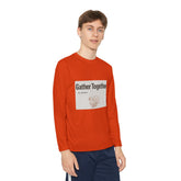 Thanksgiving Youth Long Sleeve Tee, Gather Together Shirt, Kids Long Sleeve Shirt, Family Celebration Apparel, Holiday Gift Printify