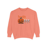 Pumpkin Skeleton Sweatshirt, Cozy Fall Apparel, Halloween Gift, Unisex Sweatshirt, Autumn Fashion Printify