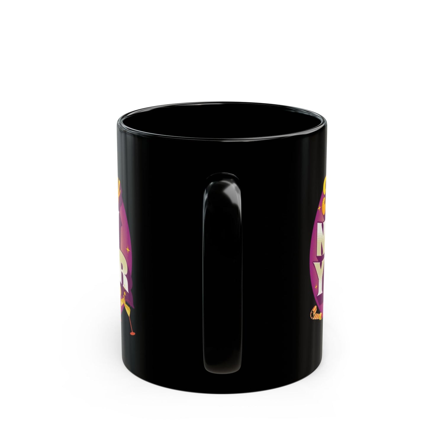 New Year Celebration Black Mug, Holiday Gift Mug, Funny Coffee Mug, 2025 New Year Mug, Birthday, Party Favor, Personalized Drinkware Printify