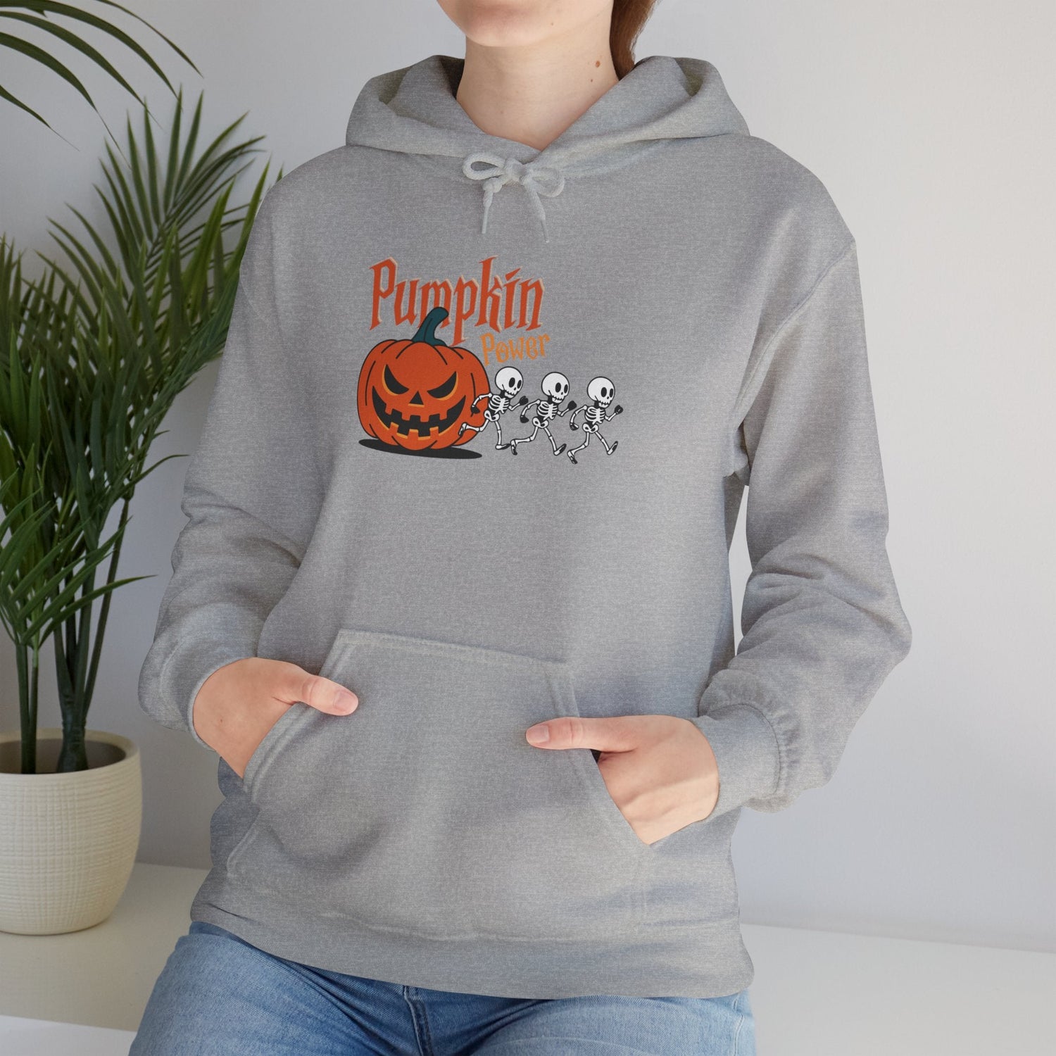 Halloween Pumpkin Sweatshirt, Spooky Fall Apparel, Cozy Hoodie, Unisex Halloween Clothing, Perfect Gift for Halloween Printify