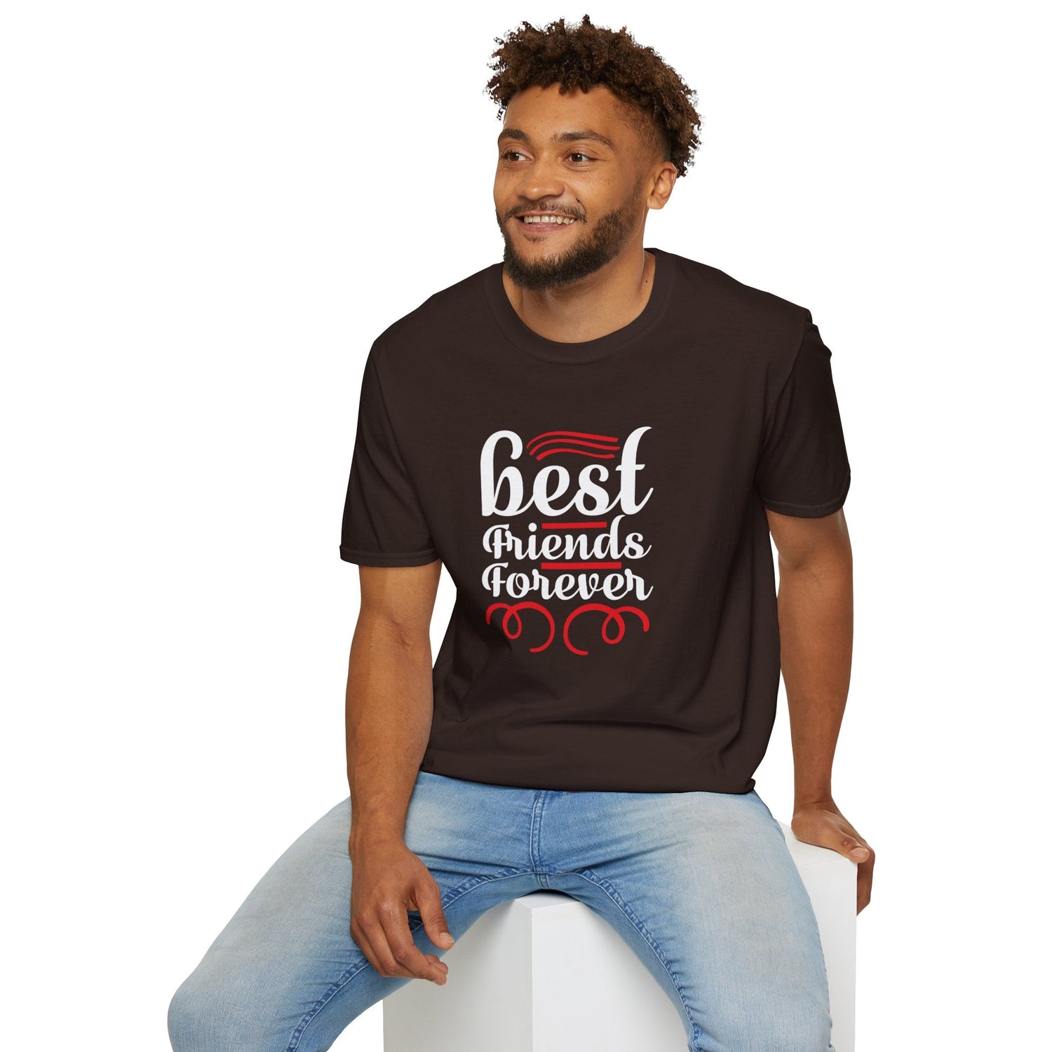 Minimalist Unisex T-Shirt with Red Line Art Design, Casual Wear, Gift for Him/Her, Everyday Style, Modern Graphic Tee, Unique Art Shirt Printify