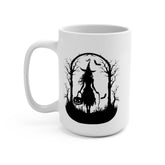 Spooky Witch Mug, Halloween Coffee Cup, Witch Decor, Autumn Memento, Gift for Her, 15oz Ceramic Mug Printify