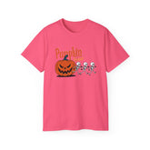 Halloween Skeleton Pumpkin Tee, Spooky Graphic Shirt, Unisex Fall Fashion, Halloween Costume Top, Fun October Apparel Printify