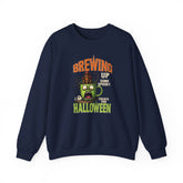 Skull Floral Crewneck Sweatshirt, Unisex Pullover Sweater, Halloween Apparel, Cozy Gift, Trendy Streetwear Printify