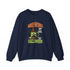 Skull Floral Crewneck Sweatshirt, Unisex Pullover Sweater, Halloween Apparel, Cozy Gift, Trendy Streetwear Printify