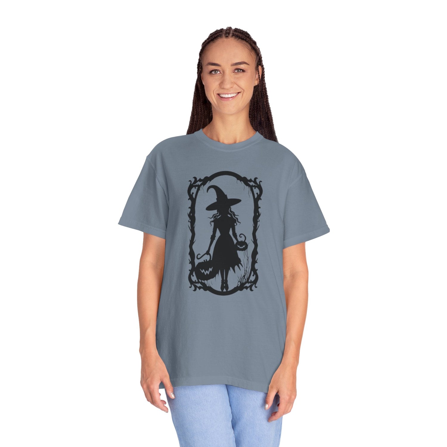 Witchy Garment-Dyed T-Shirt | Halloween Fashion Unisex Tee | Spooky Fall Apparel | Witch Costume Essential Printify