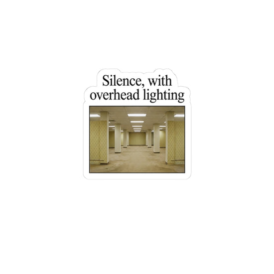 Silence With Overhead Lighting Sticker | Liminal Backrooms, Weirdcore