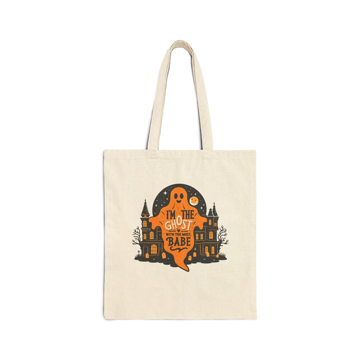 Spooky Ghost Tote Bag | Halloween, Trick or Treat, Eco-Friendly, Everyday Use, Gift for Her Printify
