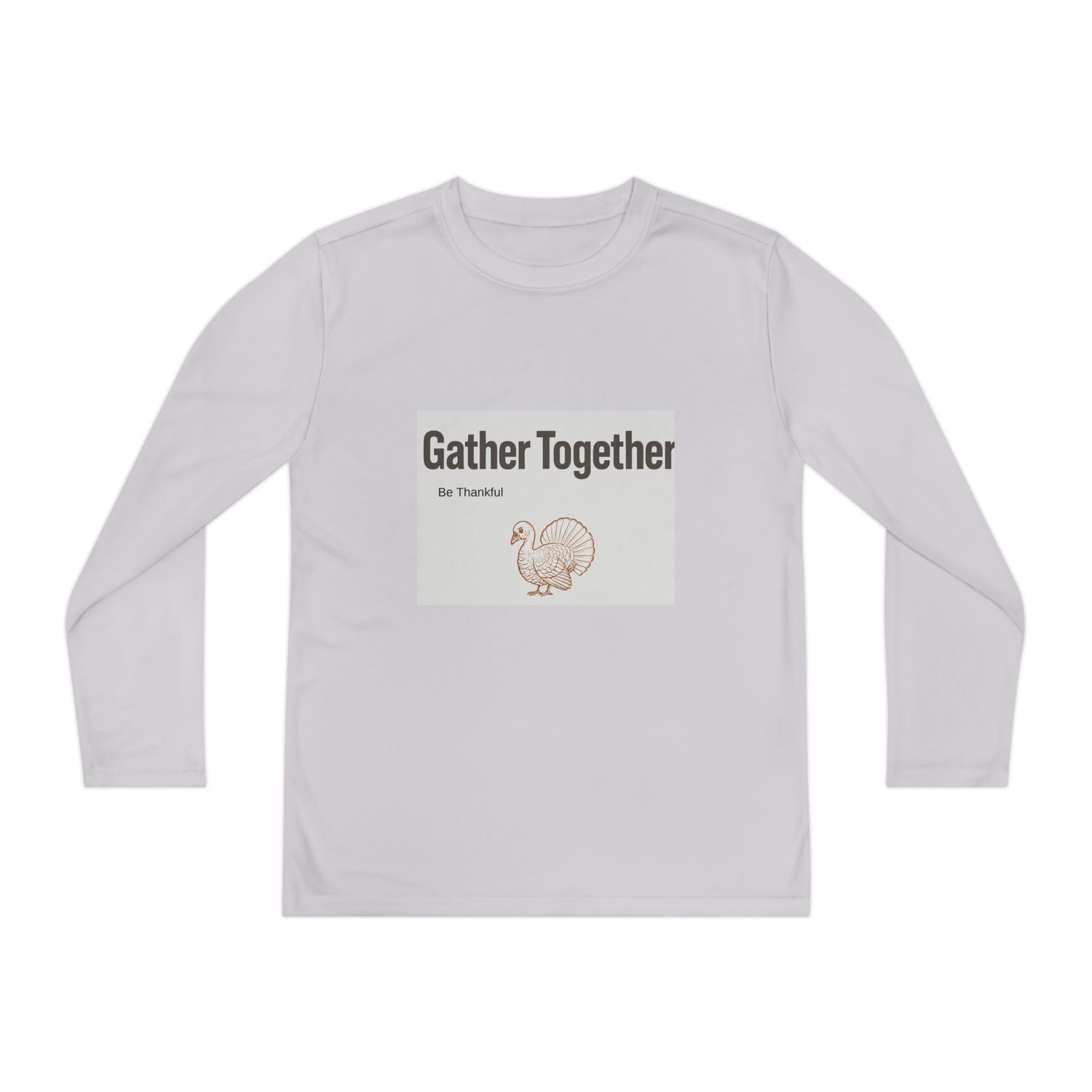 Thanksgiving Youth Long Sleeve Tee, Gather Together Shirt, Kids Long Sleeve Shirt, Family Celebration Apparel, Holiday Gift Printify