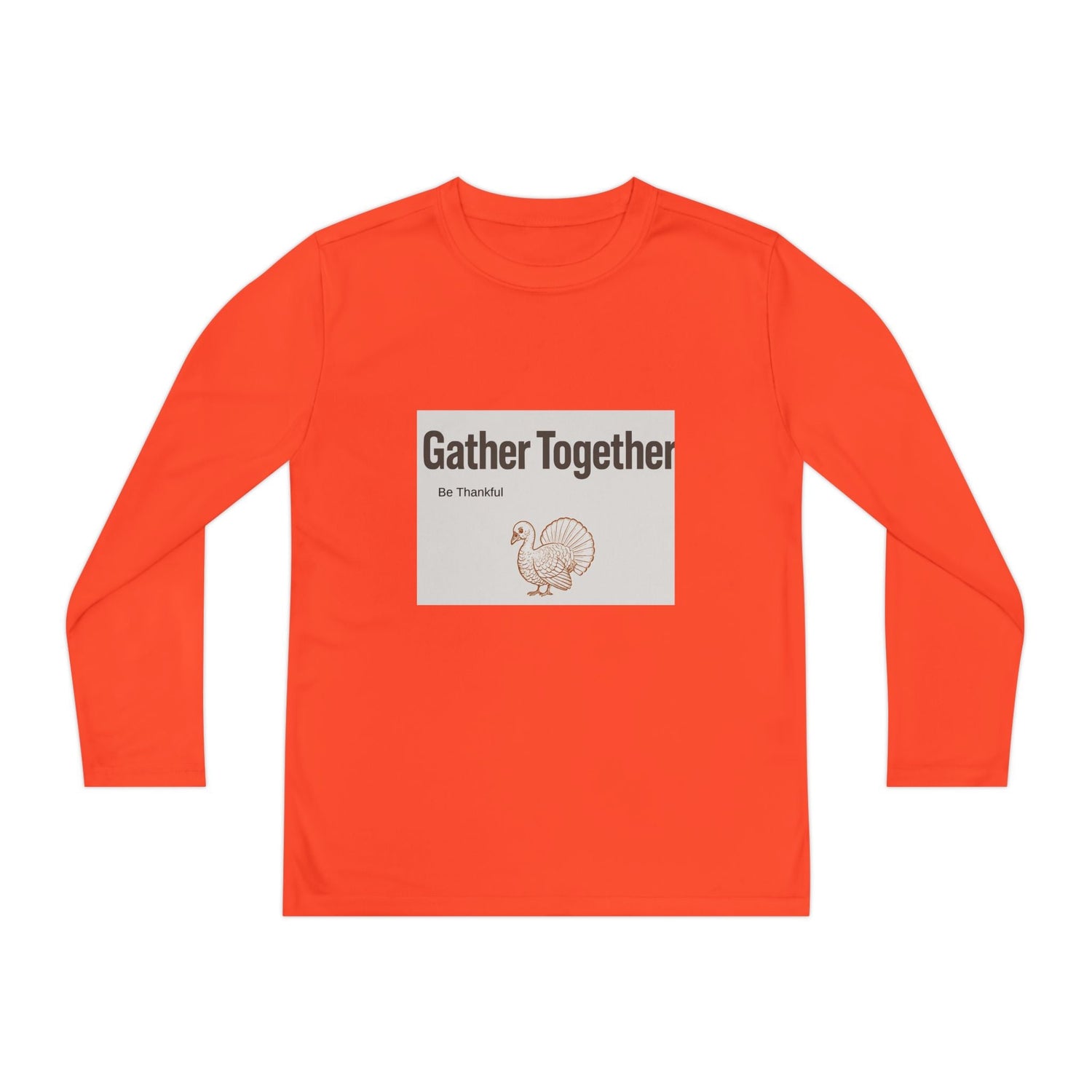 Thanksgiving Youth Long Sleeve Tee, Gather Together Shirt, Kids Long Sleeve Shirt, Family Celebration Apparel, Holiday Gift Printify