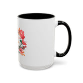 Floral Love Coffee Mug, Personalized Gift for Her, Wedding Favor, Inspirational Drinkware, Home Decor, 11oz, 15oz Printify