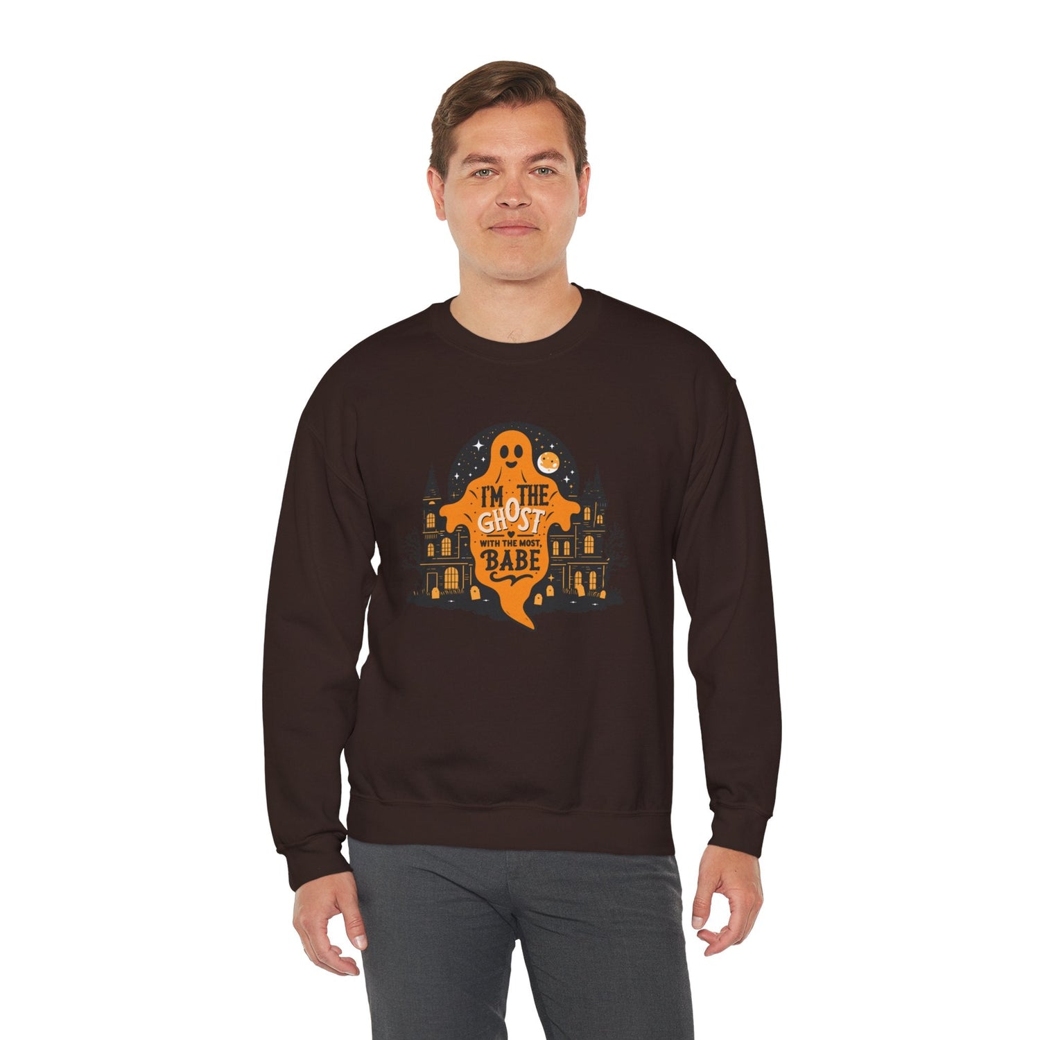 Unisex Halloween Ghost Sweatshirt - Spooky Vibes, Cozy Apparel, Perfect for Fall, Ghost Lover Gift, Halloween Celebration Printify