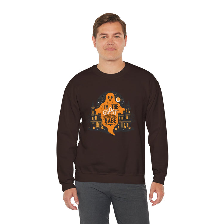 Unisex Halloween Ghost Sweatshirt - Spooky Vibes, Cozy Apparel, Perfect for Fall, Ghost Lover Gift, Halloween Celebration Printify