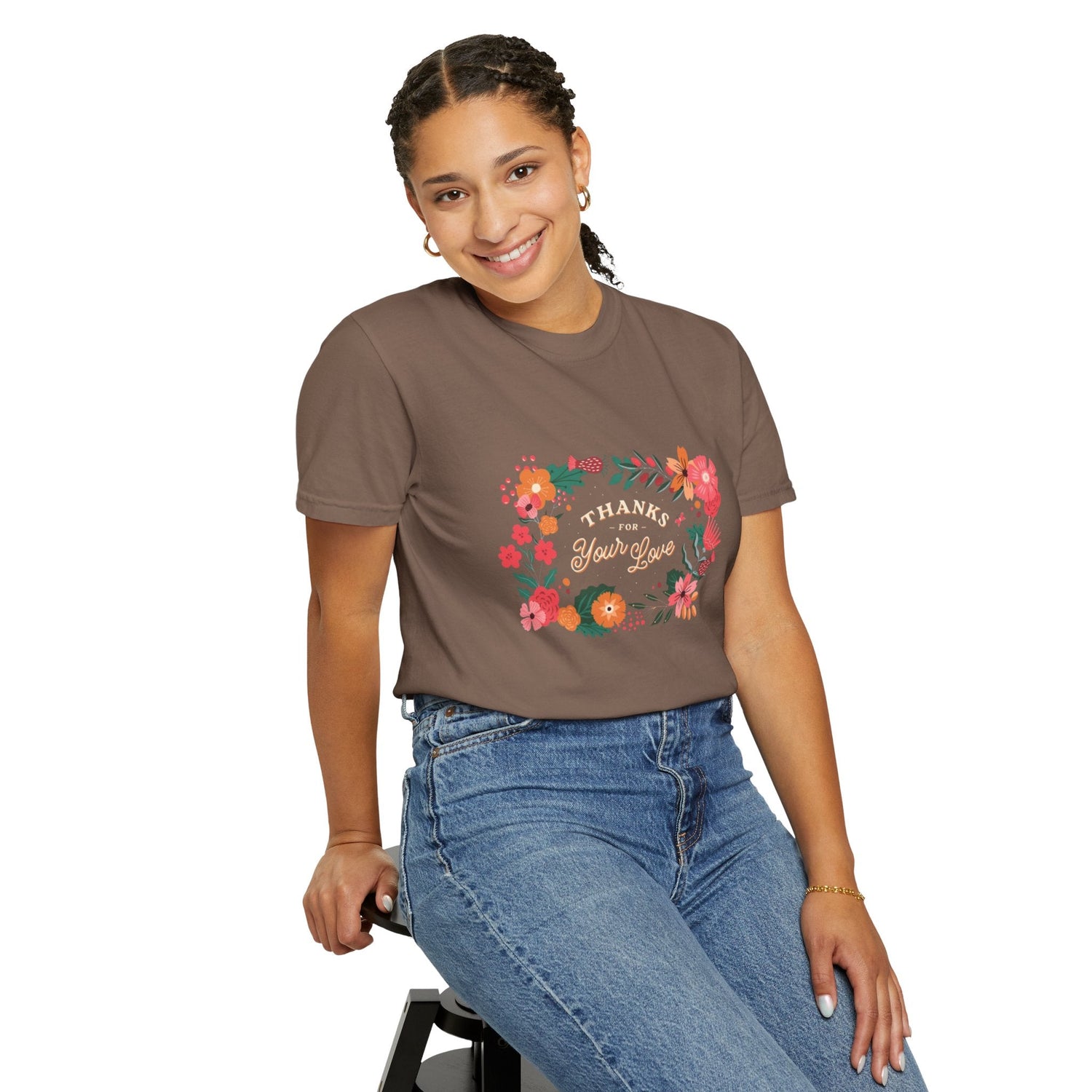 Floral Thank You T-Shirt, Comfortable Gift Tee, Unisex Floral Tee, Casual Style Shirt, Appreciation Day Gift, Everyday Wear Printify
