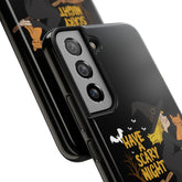 Halloween Phone Case, Tough Phone Cover, Scary Night Case, Witch and Cat Design, Perfect for Fall Printify