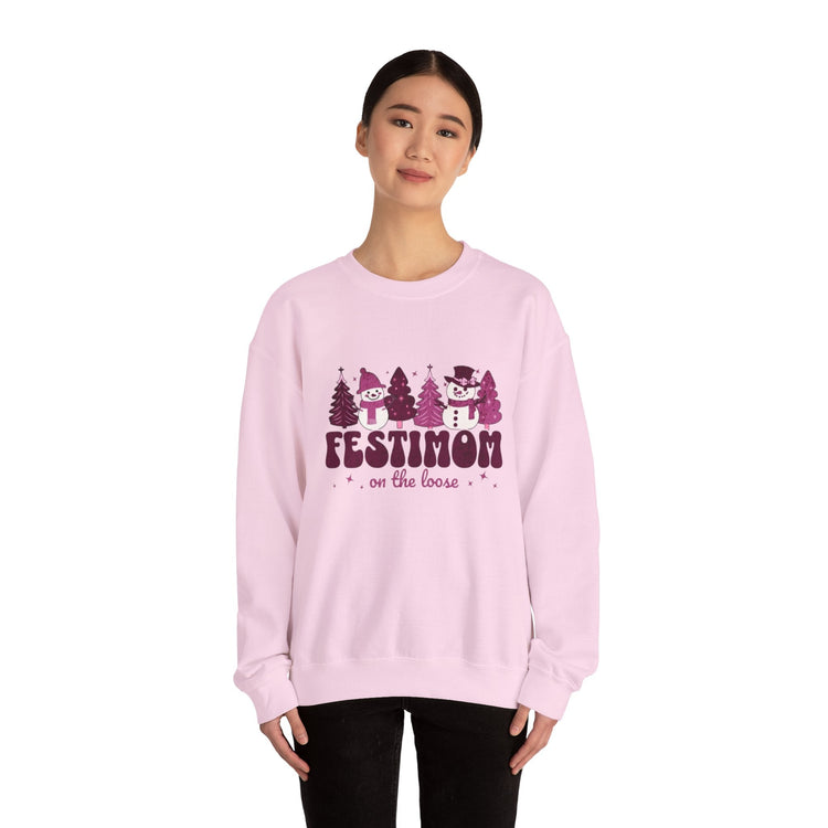 Festive Crewneck Sweatshirt with Fun Holiday Design, Cozy Winter Wear, Christmas Gift, Comfy Sweater, Unisex Holiday Apparel Printify