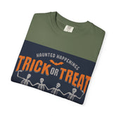 Halloween Skeleton T-Shirt, Trick or Treat Shirt, Spooky Fashion, Unisex Graphic Tee, October Festive Apparel, Halloween Gift Printify