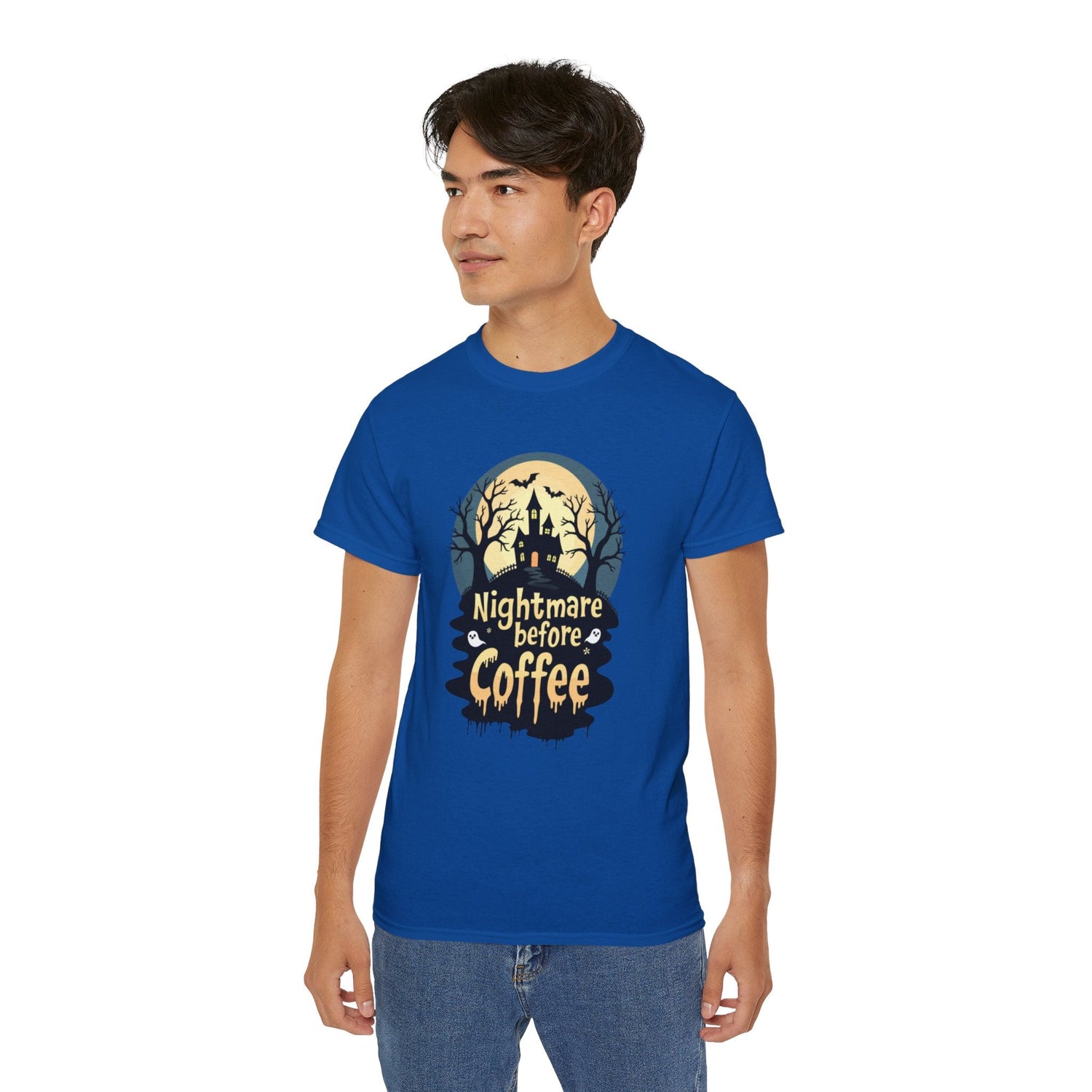 Nightmare Before Coffee Tee, Halloween T-Shirt, Coffee Lover Gift, Spooky Shirt, Unisex Graphic Tee, Autumn Apparel Printify