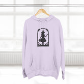 Halloween Witch Fleece Hoodie, Cozy Fall Apparel, Spooky Season Sweatshirt, Ghostly Gift, Halloween Costume Alternative Printify