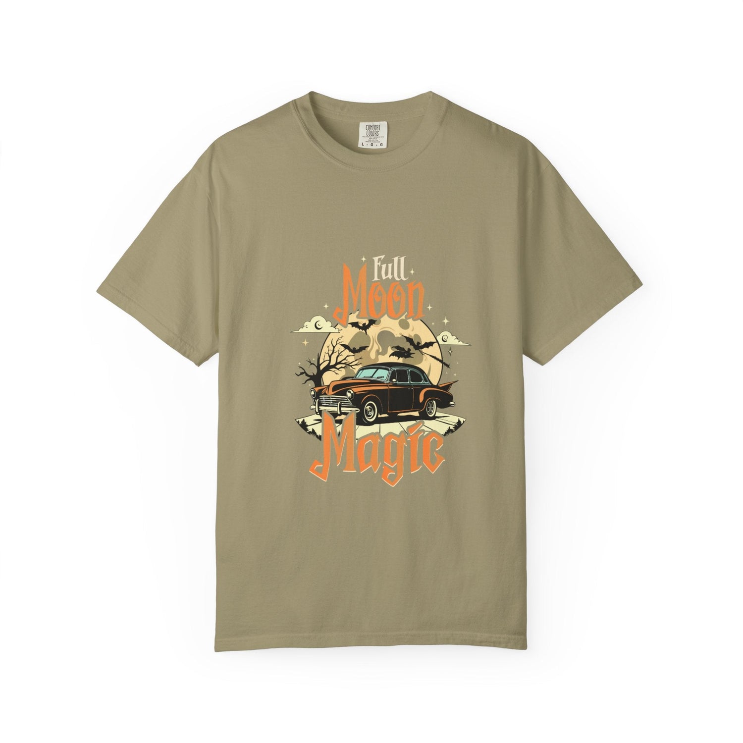 Moon Magic Unisex Garment-Dyed T-shirt, Vintage Car Tee, Astrology Gift, Casual Wear, Moon Lover Apparel, Unisex Soft T-shirt Printify