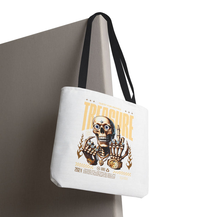 Treasure Hunting Tote Bag, Skull Design, Fun Beach Bag, Unique Gift for Adventurers, Perfect for Everyday Use Printify