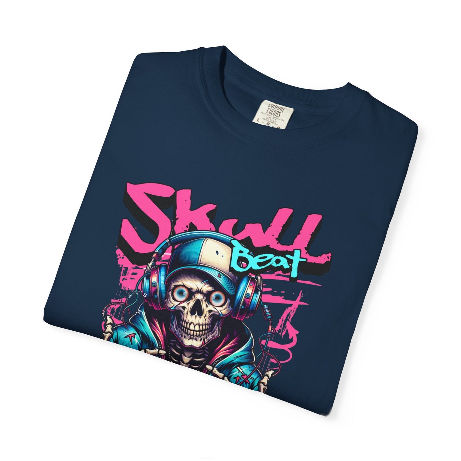 Skull Beat Unisex T-Shirt - Music Lover Graphic Tee, Halloween Costume, Premium Cotton Streetwear Gift for Men & Women, Alternative Fashion Printify