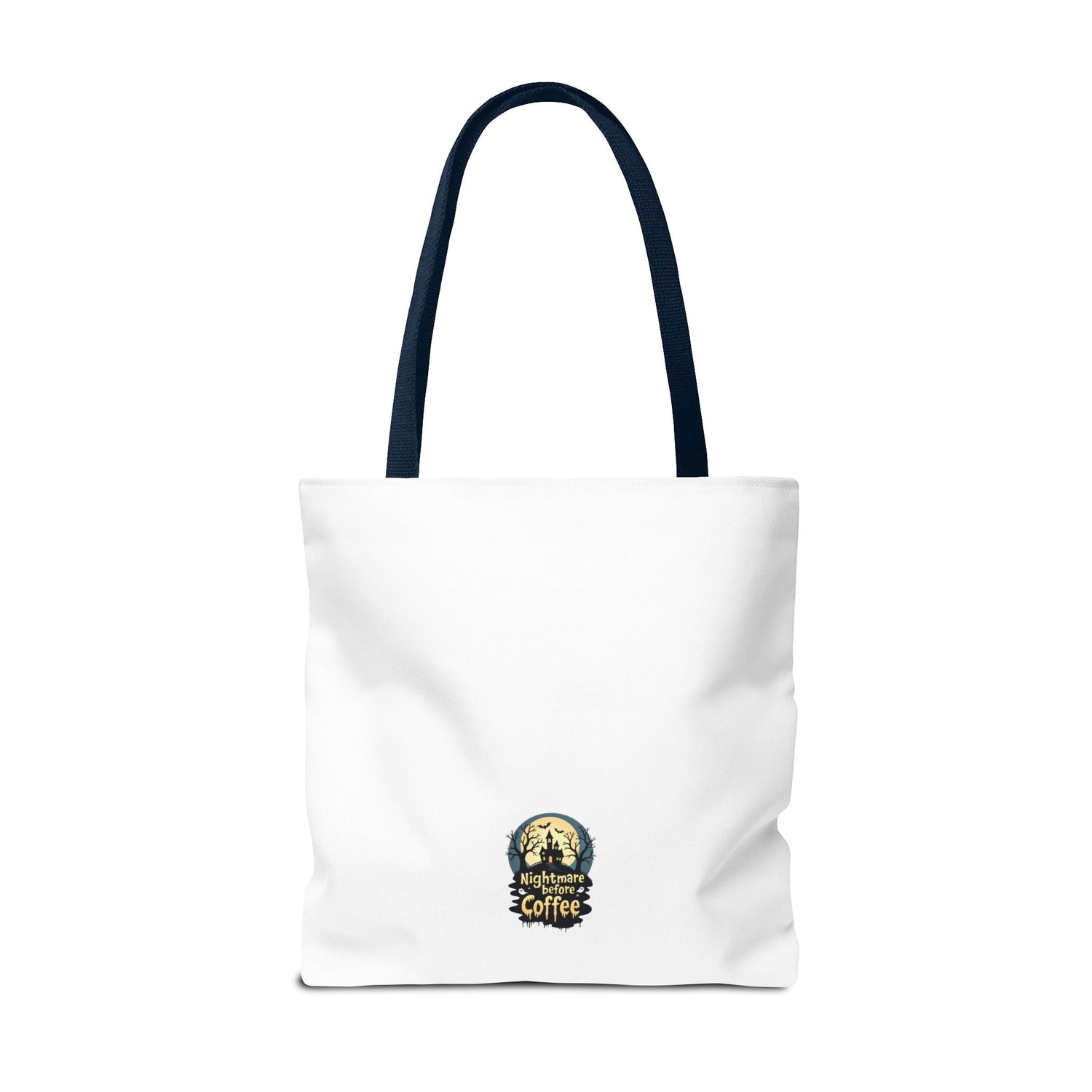 Nightmare Before Coffee Tote Bag, Halloween Tote, Spooky Drink Carrier, Gift for Coffee Lovers, AOP Design Bag Printify