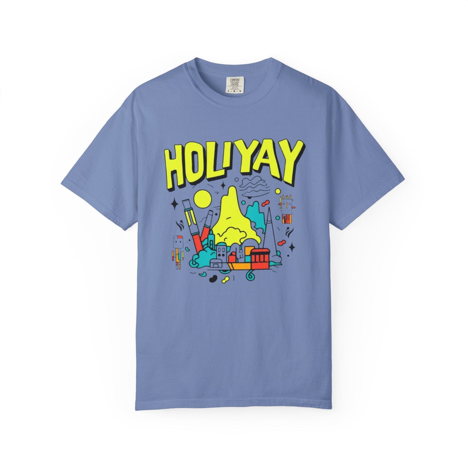 Holi-Yay Graphic T-Shirt, Fun Summer Tee, Unique Gift, Casual Wear, Birthday, Holiday Celebration, Unisex Apparel Printify